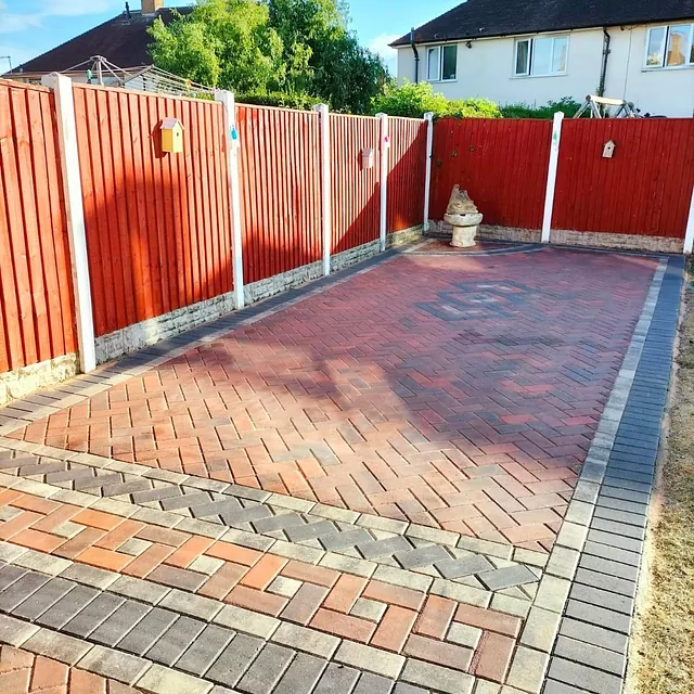 block paved driveway